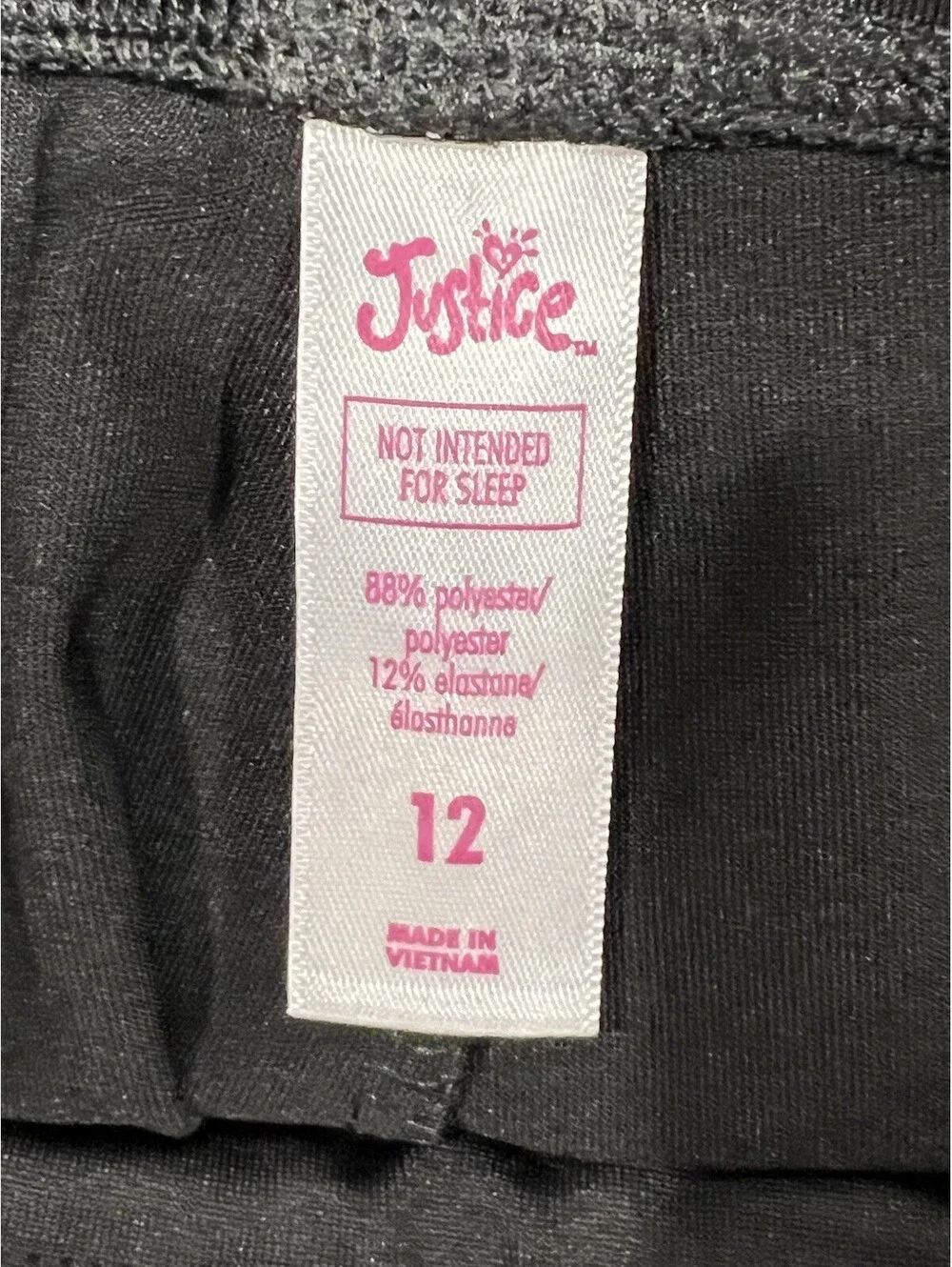 Justice Active Girls~Lot of 5~Dance Cheer Gymnastics~Size 10/12 Black Gray